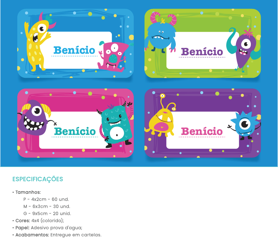 Etiquetas Escolares Personalizadas